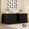 Famapy Minimalist Dual Space Cat Cabinet Magnetic Door Separate Litter Collection - 2 of 4