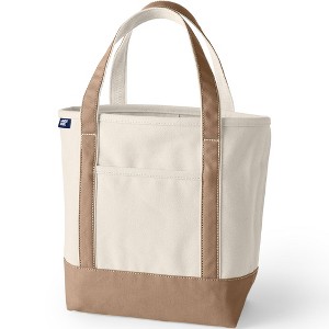 Lands' End Open Top Canvas Tote Bag - 1 of 4