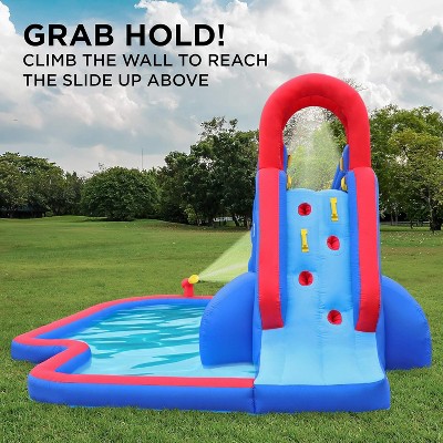 Sunny & Fun Slide ‘N Spray Inflatable Water Slide Park with Climbing ...