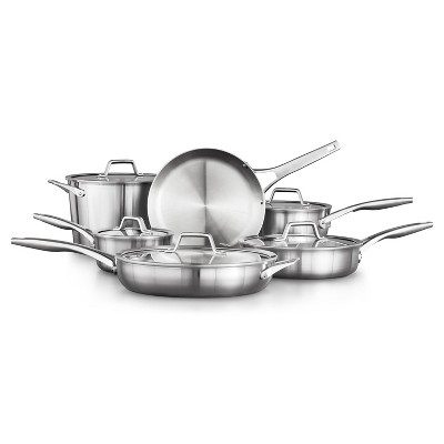 Photo 1 of Calphalon Premier Stainless Steel Pots and Pans, 11-Piece Cookware Set
