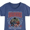 Girls' - Marvel - Avengers Band Tee Style Fitted Short Sleeve Graphic T-Shirt - 2 of 4