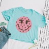 Simply Sage Market Women's Smiley Face Strawberries Short Sleeve Relaxed Fit Cropped Graphic Tee - 3 of 3