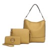 MKF Collection Wren Vegan Leather Women’s Hobo with Pouch and Wristlet Wallet by Mia K- 3 pieces - Yellow - 2 of 4