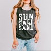 Sun Salt Sand Wavy - Womens Garment Dyed Tank - 2 of 2