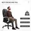 Okak Executive Office Chair with Extra-Wide Seat, Desk Chair with Swivel Wheels and Adjustable Height, Criss Cross Chair for Study, Office - 4 of 4