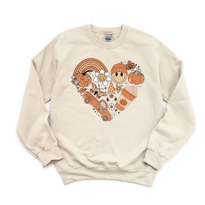 Simply Sage Market Women's Graphic Sweatshirt Fall Collage Heart