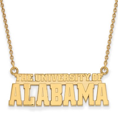 Black Bow Jewelry 10k Yellow Gold Alabama Crimson Tide NCAA Necklace 18 Inch