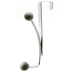 Evideco French Home Goods Versatile Over-the-Door Metal Rack with Ceramic Hooks - 1 of 4