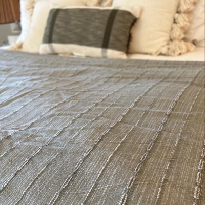 3pc Washed Loop Stripe Duvet Cover Bedding Set - Hearth & Hand™ With Magnolia : Target