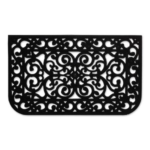 Design Imports  Scroll Pin Rubber Doormat - 1 of 4