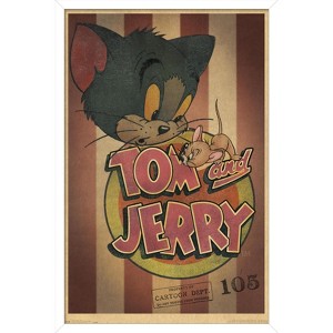 Trends International Tom And Jerry - Stripes Framed Wall Poster Prints - 1 of 4