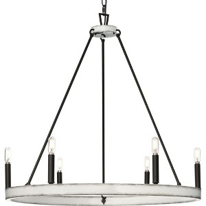 Progress Lighting Galloway 6-Light Chandelier, Matte Black, No Shade - 1 of 1