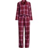 Lands' End Women's Flannel 2 Piece Pajama Set - Long Sleeve Shirt and Pants - 3 of 4