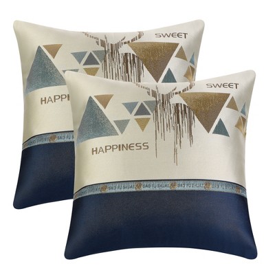 Unique Bargains Sofa Home Bedroom Vintage Print Throw Decorative Pillow Cases 2 Pcs