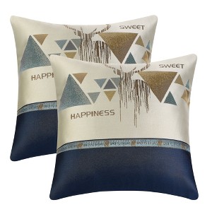 Unique Bargains Sofa Home Bedroom Vintage Print Throw Decorative Pillow Cases 2 Pcs - 1 of 4