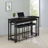 Coaster Hawes 4pc Transitional Multipurpose Wood Counter Height Dining Set Black/Dark Chocolate - 3 of 4