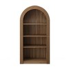 Okak Mid Century 4 Tier Tall Arched Bookshelf Cabinet,Wooden Display Bookcase Open Storage Rack for Office,Living Room - 4 of 4