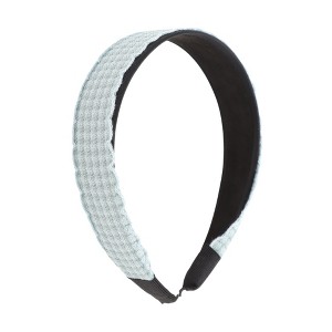 Unique Bargains Women's Plaid Wide Headband 1 Pc - 1 of 4
