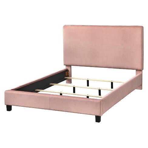 Pink bed deals frame queen