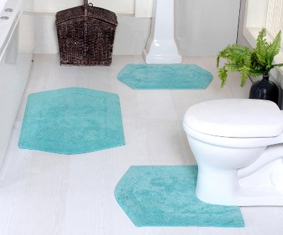 Waterford Collection Cotton Tufted Set of 3 Bath Rug Set - Home Weavers