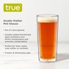 True Double Walled Beer Glasses - Insulated Pint Glasses - Double Wall Glasses - Beer Mugs Clear 16oz Set of 2 - 2 of 4