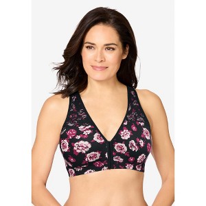 Catherines Women's Plus Size Wireless Front-Close Cotton Comfort Bra - 1 of 4