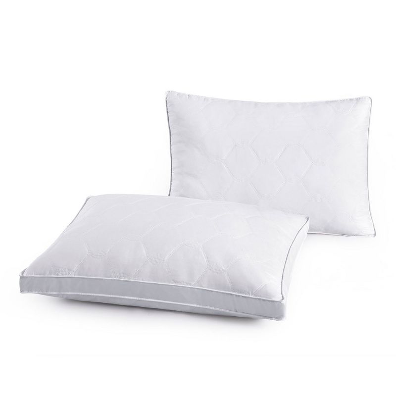 Peace Nest Quilted Gusseted Goose Feather Down Pillow Set of 2, 6 of 9