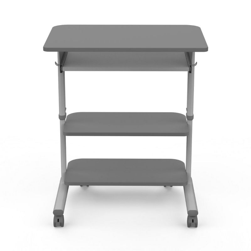 Stand Up Desk Store Adjustable Height Mobile Workstation with Retractable Keyboard Tray (29” Wide), 3 of 5