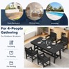 Hyleory HDPE Outdoor Dining Set, 5-Piece Patio Table and Chairs Set, All-Weather Dining Furniture for Backyard, Deck, or Garden - 3 of 4