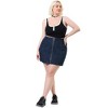 Agnes Orinda Women's Plus Size Denim Zip Up Front Mini Jean Skirts - 4 of 4