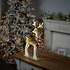 Deer with Scarf Ekkolight 23.5"H Acrylic Christmas Infinity Light Deer Figurine – White & Red Holiday Decor by Melrose - 2 of 3