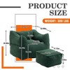 MOONMISS Chenille Foam Bean Bag Chair with Ottoman Armrests and Back Support - 4 of 4