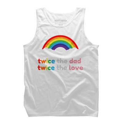 Adult Design By Humans Rainbow Twice The Dad & Love By Tank Top