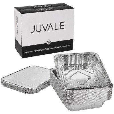 Juvale 20 Pack Aluminum Foil Pans With Lids 9x13, Disposable Half 
