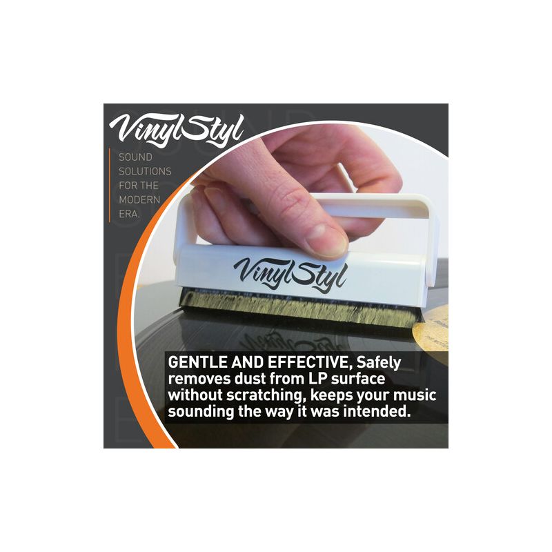 Vinyl Styl® Anti-static Vinyl Record Cleaning Brush - Micro Fiber (White), 5 of 6
