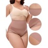 INSPIRE CHIC 3 Packs Women's Lace Trimmed Tummy Control High Waisted Soft Breathable Full Coverage Briefs - 3 of 4