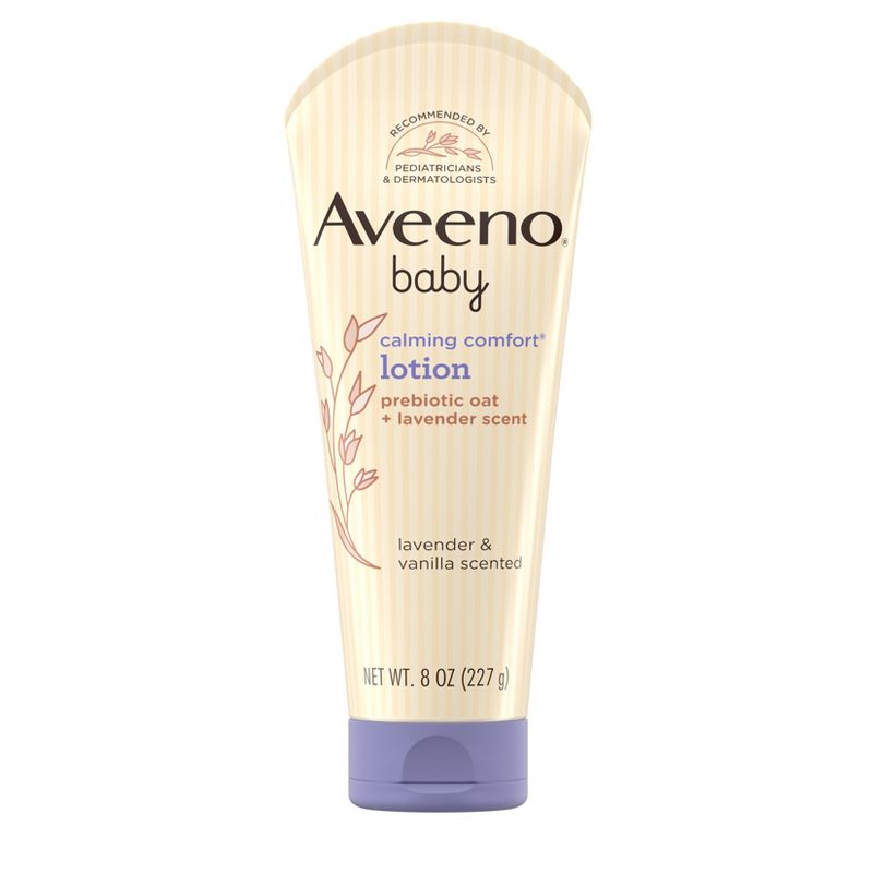 Aveeno Baby Calming Comfort Moisturizing Body Lotion - Lavender &#38; Vanilla Scents - 8oz, 1 of 9