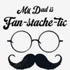 My Dad Is Fan-Tache-Tic Dad Jokes for Father's Day Adult Crew Neck Long Sleeve Tee - 2 of 2