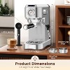 ANYCOLD 20 Bar Espresso Machine, Compact Stainless Steel Maker with Milk Frother & 34oz Removable Tank for Home Latte & Cappuccino - 2 of 4