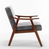 Maliang Modern Upholstered Chair, Solid Wood Frame, Thick Backrest - 4 of 4