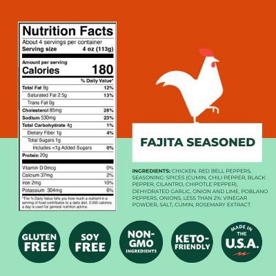 Mighty Spark Fajita Seasoned Ground Chicken - 16oz