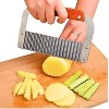 Kitcheniva Stainless Steel Wavy Crinkle Cutter Slicer with Wooden Handle - 3 of 3