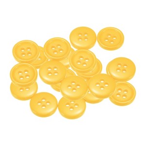 Unique Bargains Sewing Resin Round Flat 4-Hole Replacement Craft Buttons 20 Pcs - 1 of 4