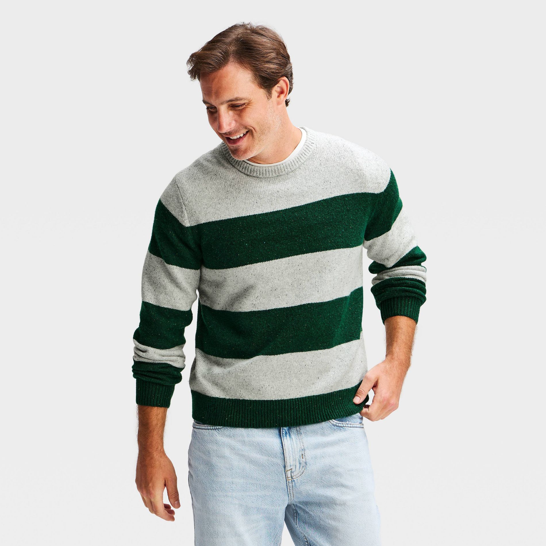 Men's Heavy Weight Nep Crewneck Sweater - Goodfellow & Co™