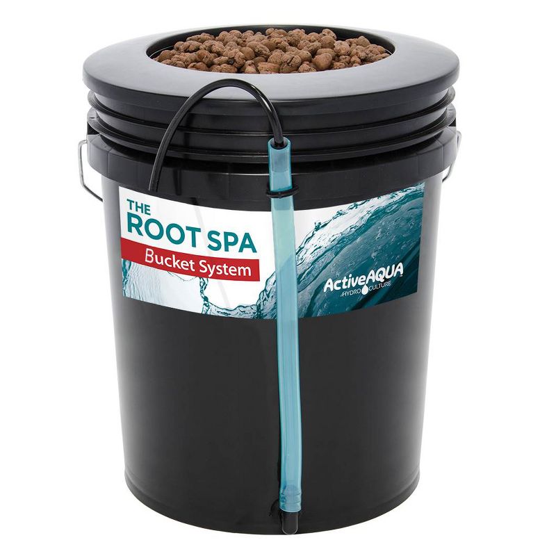 Active Aqua RS5GAL8SYS Root Spa 5 Gallon Hydroponic 8 Bucket Deep Water Culture Grow Kit System with Multi-Purpose Air Hose and Air Pump, Black, 3 of 7