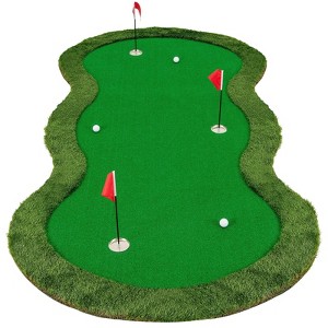 Costway 10 x 3.3/5 FT Golf Putting Green Professional Golf Training Mat with 2 Golf Balls - 1 of 4
