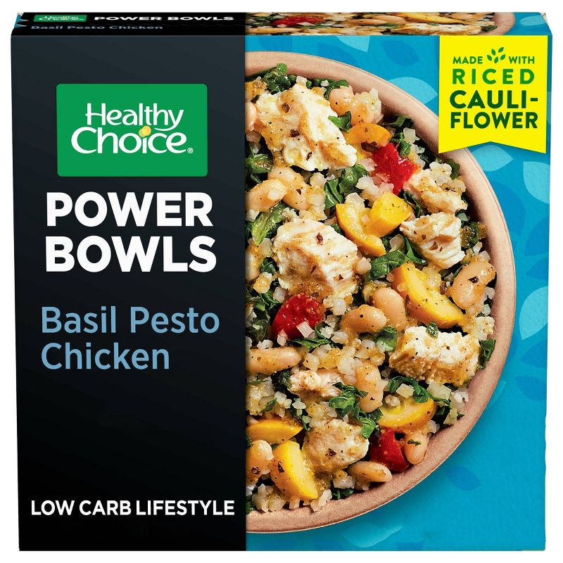 Healthy Choice Gluten Free Frozen Power Bowl Basil Pesto Chicken with Riced Cauliflower - 9.25oz, 1 of 7