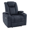Poundex,Power Recliner-Navy Blue - 2 of 4