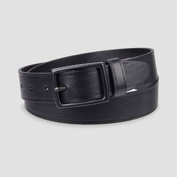 Black Artificial Leather Imported Men Belts