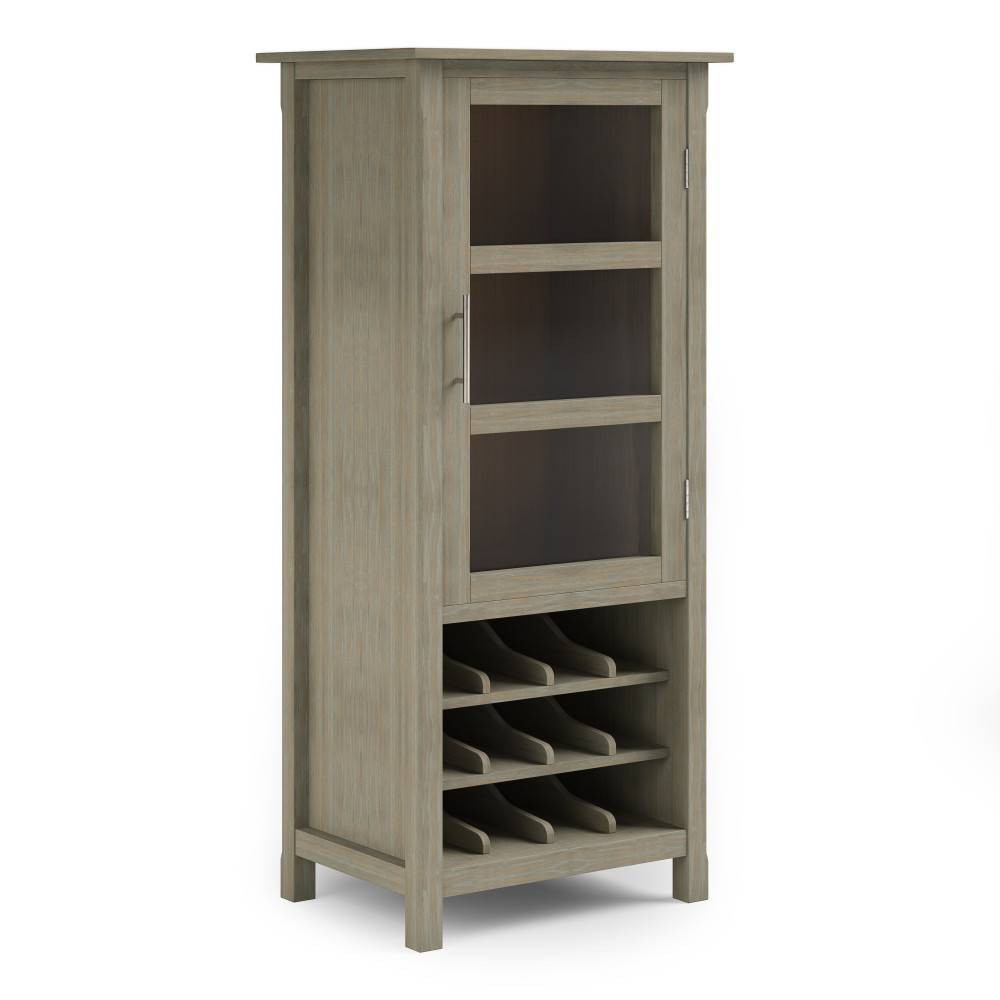 Photos - Display Cabinet / Bookcase Franklin High Storage Wine Rack Cabinet Distressed Gray - WyndenHall